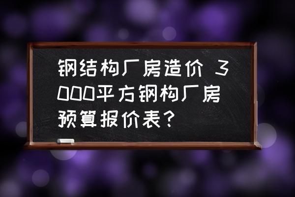 鋼結構廠房預算報價單（鋼結構廠房維護成本分析）