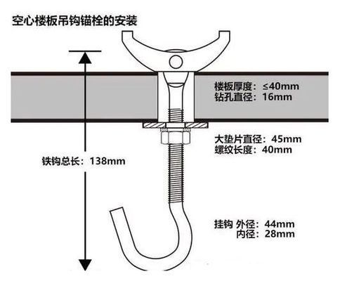 空心板裝吊燈風扇怎么裝