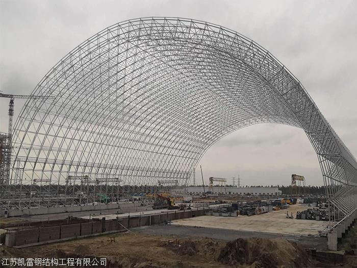 煤棚網架安裝過程圖片高清 鋼結構網架設計 第1張 煤棚網架安裝過程圖片高清 鋼結構網架設計 第1張
