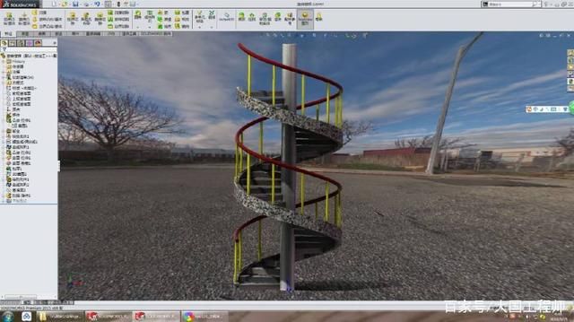 螺旋樓梯怎么建模的圖片 鋼結構桁架施工 第3張
