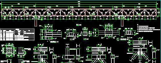 過路桁架的結構圖片 鋼結構門式鋼架施工 第5張