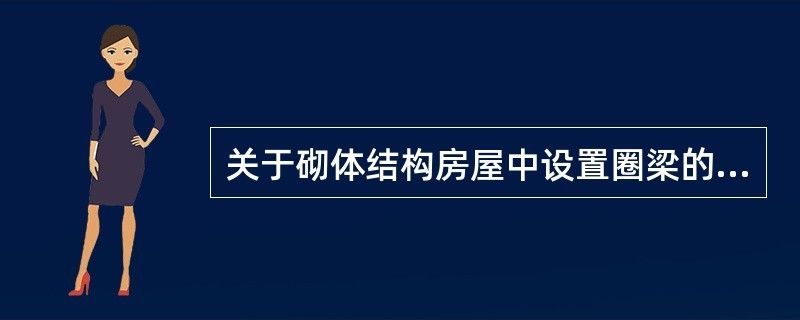 砌體結構房屋設置圈梁（砌體結構房屋中的圈梁是在砌體內沿水平方向封閉的鋼筋砼梁） 鋼結構網架設計 第1張