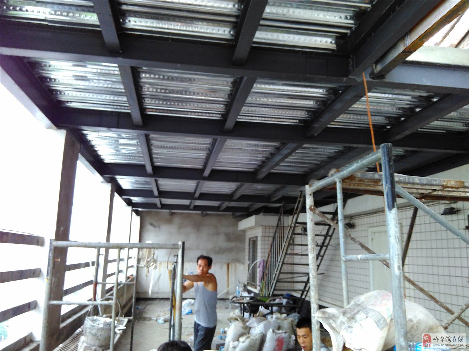 彩鋼房鋼架結構搭建圖片