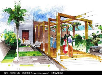 景觀廊架手繪圖片 鋼結構門式鋼架施工 第2張 景觀廊架手繪圖片 鋼結構門式鋼架施工 第2張