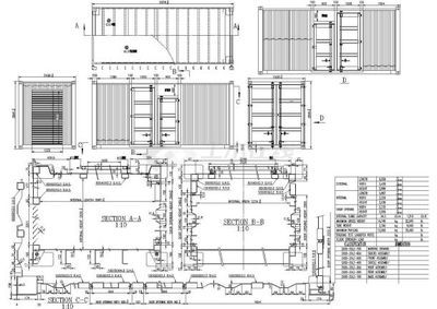 集裝箱結(jié)構(gòu)設(shè)計(jì)圖紙圖片 建筑消防施工 第3張