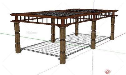 景觀廊架施工圖怎么畫 建筑施工圖設計 第1張