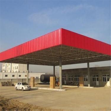 加油站頂棚造價標準(鋼結構頂棚多少錢一平方米) 北京網架設計 第1張 加油站頂棚造價標準(鋼結構頂棚多少錢一平方米) 北京網架設計 第1張