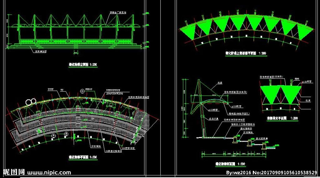 廊架鋼結構施工圖(鋼結構廊架施工圖) 建筑消防設計 第4張 廊架鋼結構施工圖(鋼結構廊架施工圖) 建筑消防設計 第4張