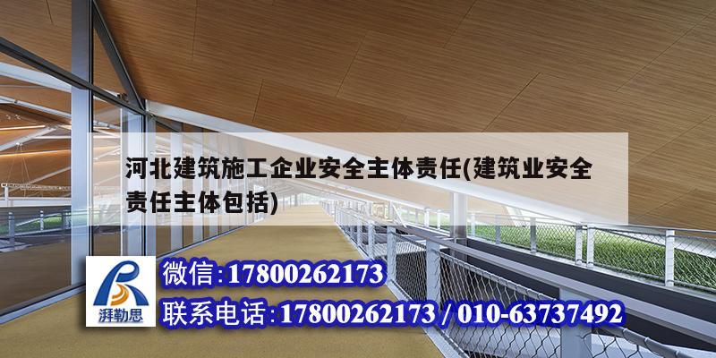 河北建筑施工企業(yè)安全主體責(zé)任(建筑業(yè)安全責(zé)任主體包括)