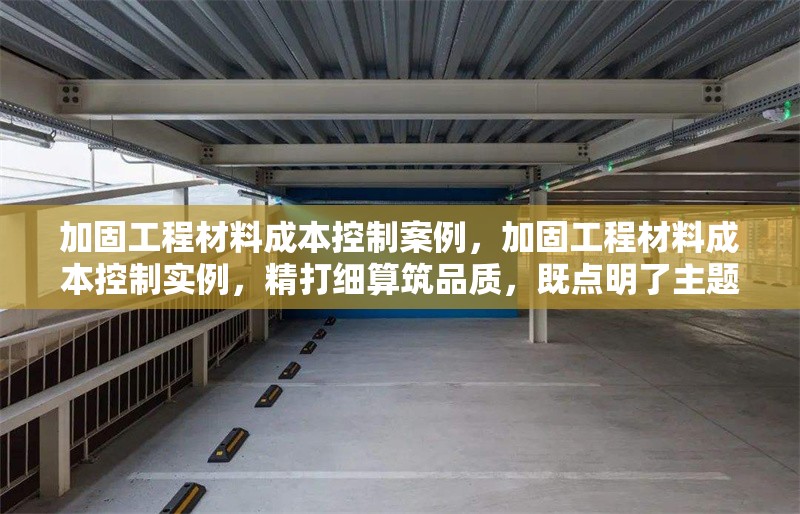 加固工程材料成本控制案例，加固工程材料成本控制實(shí)例，精打細(xì)算筑品質(zhì)，既點(diǎn)明了主題是關(guān)于加固工程材料成本控制，又突出了是實(shí)際案例，精打細(xì)算體現(xiàn)了成本控制的精髓， 行業(yè)新聞 第1張