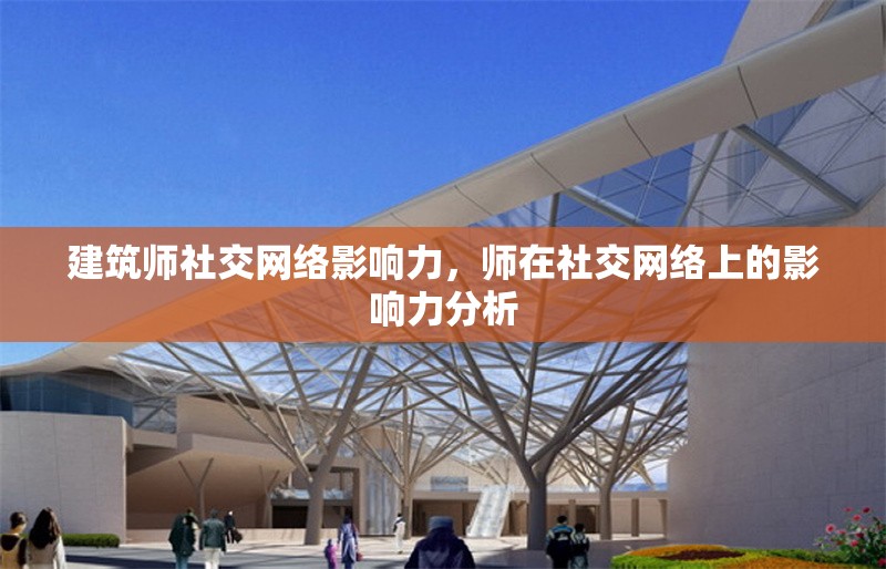 建筑師社交網絡影響力，師在社交網絡上的影響力分析