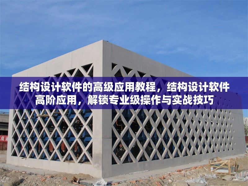 結構設計軟件的高級應用教程，結構設計軟件高階應用，解鎖專業級操作與實戰技巧