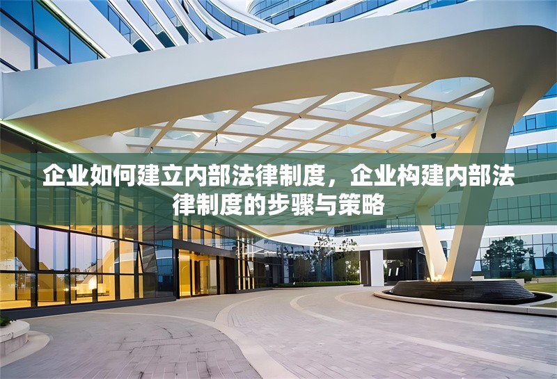 企業如何建立內部法律制度，企業構建內部法律制度的步驟與策略