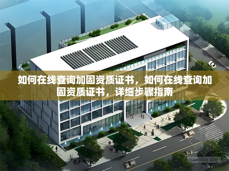如何在線查詢加固資質證書，如何在線查詢加固資質證書，詳細步驟指南