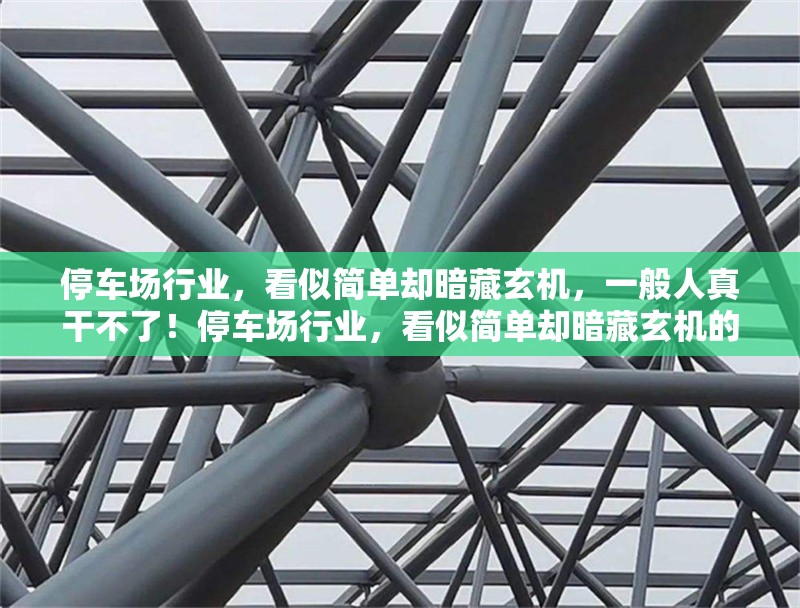停車場行業，看似簡單卻暗藏玄機，一般人真干不了！停車場行業，看似簡單卻暗藏玄機的創業禁區 行業新聞