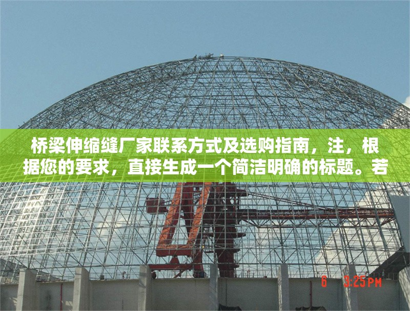 橋梁伸縮縫廠家聯系方式及選購指南，注，根據您的要求，直接生成一個簡潔明確的標題。若需調整方向（如更側重價格、地區等），可補充說明具體需求。