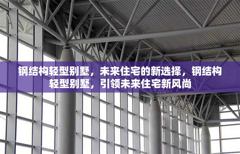 鋼結(jié)構(gòu)輕型別墅，未來住宅的新選擇，鋼結(jié)構(gòu)輕型別墅，引領(lǐng)未來住宅新風(fēng)尚 行業(yè)新聞